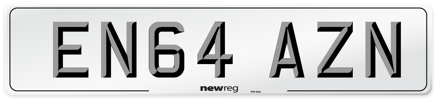 EN64 AZN Number Plate from New Reg